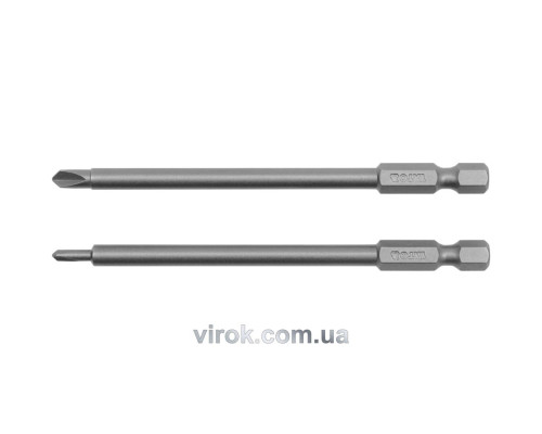 Набор отверточных насадок YATO : "TRI-WING" #0-#1, квадрат 1/4", L= 100 мм. 2 шт. [25/100]