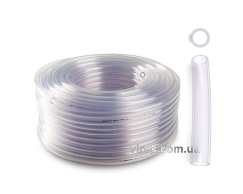 Шланг ПХВ 1-слойный. общин. назнач. пищевой (Food) с раб. давление. 0,05МПа, Ø=12мм, t=1,5мм, l=50м