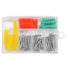 Шурупи оцинковані і дюбелі YATO 52 шт. (DW)