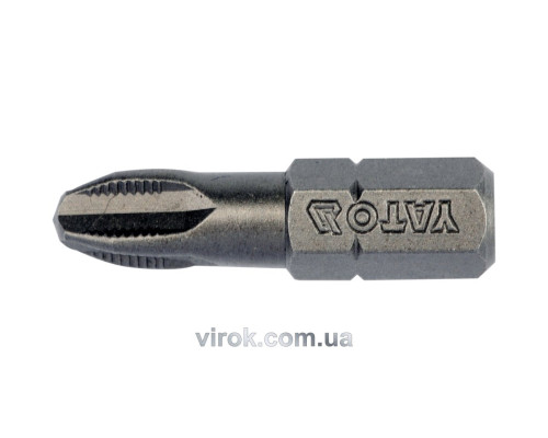 Насадка викруткова YATO : "Philips" PН3 x 25 мм. HEX 1/4". 10 (Уп/Шт.) [25/200]