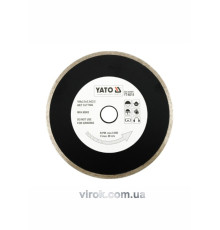 Диск алмазний суцільний YATO : Ø= 180x5,3x22,2 мм. H= 2,5 мм. для мокрої різки [15/60]