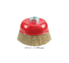 Щетка проволочная VOREL чашевидная, Ø-75 мм, с гайкой М14 [12/72]