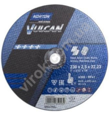 Диск відрізний по металу і нержав. сталі тм "NORTON VULCAN"; Ø= 230х22,2 мм, t= 2.5 мм