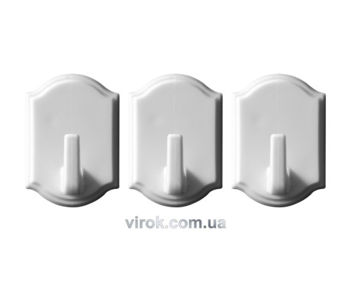 Гачки настінні VOREL самоклеючі, набір 3 шт. [18/216]