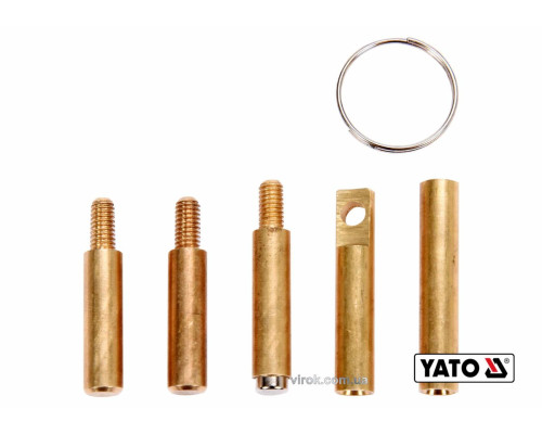 Наконечники до протягувачів кабелів YATO : мідні, намагнічені з кільцем, 5 шт [24/144]