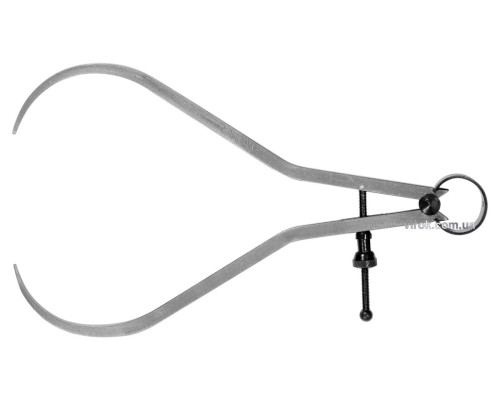 Кронциркуль для зовнішніх вимірів YATO : l= 200 мм, з гвинтовим фіксатором і на пружині [50]