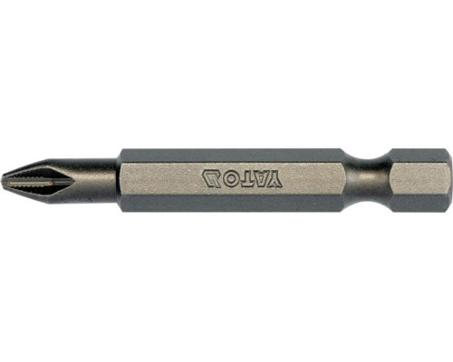 Насадка викруткова з NON SLIP SYSTEM хрестовидним шліцом YATO: PН2 x 50 мм. шпиндель HEX 1/4". 10 шт