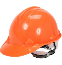 Каска для захисту голови VOREL оранжева з матеріалу HDPE [30/120]