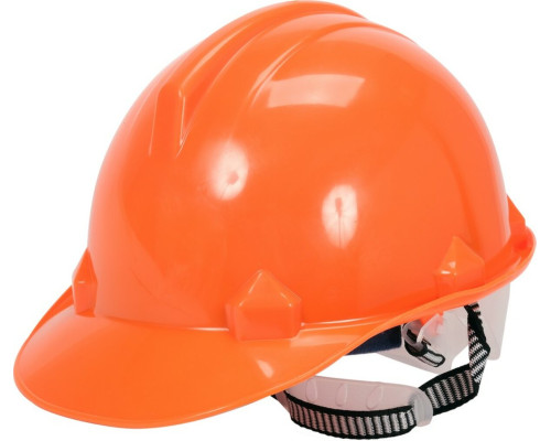 Каска для захисту голови VOREL оранжева з матеріалу HDPE [30/120]
