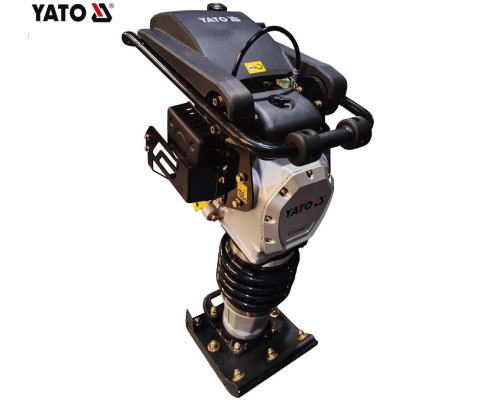 Трамбовка бензиновая YATO удар F= 13,7 кН, 680 уд/мин, стопа-35х 28,5 см, прыжок-8 см