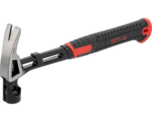 Молоток сталевий YATO m= 450 г, обух- 130х 30х 30 мм, l= 340 мм з магнітом [6/24]