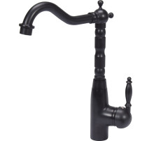 Смеситель воды FALA для кухонной раковины RETRO BLACK 1 с шаровым регулятором [12]