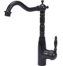 Змішувач води FALA для кухонної раковини "RETRO BLACK 1" з кульовим регулятором [12]