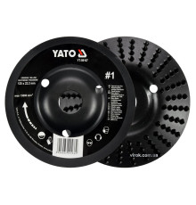Диск-фреза шліфувальний YATO по дереву, фарбі, шпаклівці, алюмінію; Ø=125/22.2мм, шорсткість №1 [10]