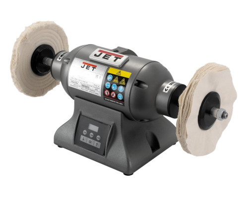 Полірувальний верстат професійний JET IBG-8VSB : 230В 1,1(0,75)кВт, диски Ø200х25х16мм 0-3600 об/хв.