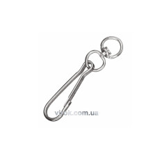 Карабін пружинний з вертлюгом гальванічний №100