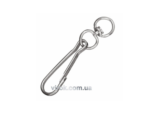 Карабін пружинний з вертлюгом гальванічний №100