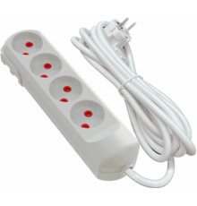 Подовжувач мережевий VIROK: l= 5 м, з 4 гніздами без заземлення