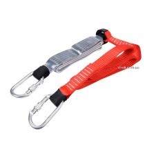 Строп страхувальний з амортизацією YATO l=180 см, w=30 мм, з поліестерової стрічки + 2 карабіни [15]