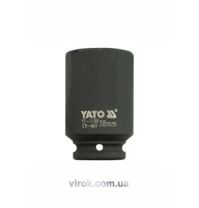 Головка торцева ударна 6-гранна YATO : подовжена, квадрат 3/4", М= 38 мм, L= 90 мм [6/24]