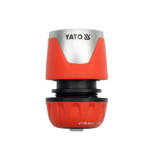 Муфта швидкоз'ємна YATO з водо-стопом для водяного шланга 1/2" /ABS/ (БЛІСТЕР) [12/120]