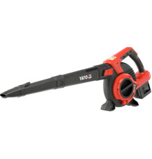 Повітродувка і втяг присадибна акумул YATO:Li-Ion 36V (2х18V)продукт.-308-700 м³/хв(БЕЗ АКУМУЛЯТОРА)