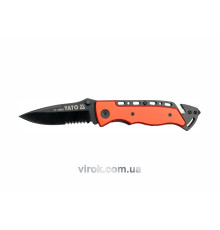 Нож складной YATO : с зубцами, L= 200 мм [6/48]