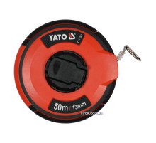 Рулетка измерительная стальная YATO : L= 50 м, b= 13 мм, ручная смотка, закрытый корпус [5/20]