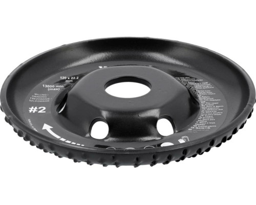 Диск-фреза радіальний до КШМ YATO по дереву, шпаклівці, гіпсу; Ø=120/22.2 мм, t= 16/13мм шорстк №2