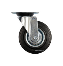 Колесо до візка Ø= 200 мм, b= 46 мм VOREL з обертовою опорою; h= 235 мм,  навантаж.- 150 кг [6/156]