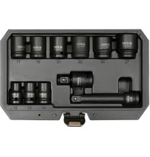 Набір головок ударних торцевих YATO з квадратом 1/2", M10-M27 мм з подовжувачем, 11 Од. [10]