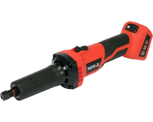 Шліфмашина пряма акумуляторна YATO: Li-Ion 18V , шпиндель Ø=6мм, 8000-26000об/хв(БЕЗ АКУМУЛЯТОРА)