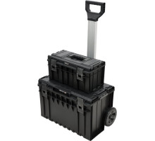 Ящик для инструментов 2 секции YATO на 2-х колесах, 855х425х645 мм, из пластика, выдвижная ручка [1]