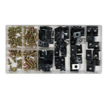 Саморезные винты и металлические клипсы YATO; наб. 170 шт. [5/20]