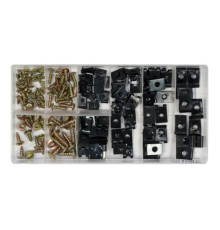 Гвинти самонарізні і металеві кліпси YATO; наб. 170 шт. [5/20]