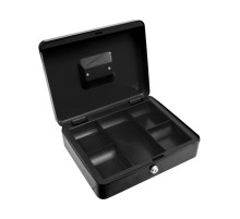 Скринька для грошей з замком (2 ключі) VOREL чорна, 300х 240х 90 мм [10]