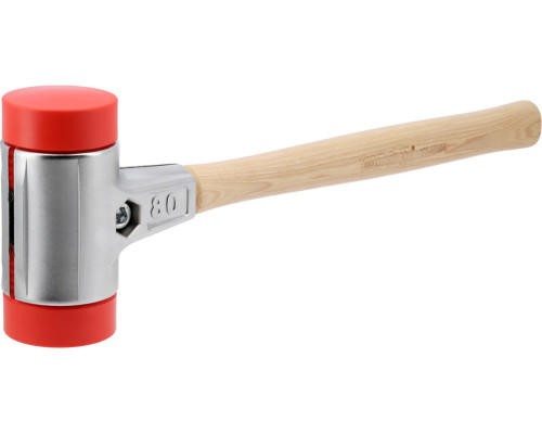 Молоток по бруківці YATO обух з високопружного ПЕ m= 2870 г Ø= 80 мм, дерев'яна ручка, заг l= 550 мм