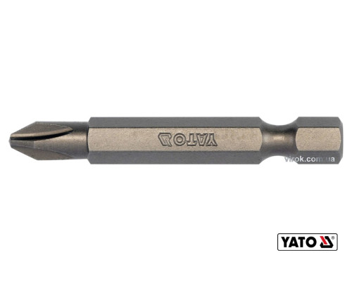 Насадка отверточная YATO: "Philips" PH2 x 50 мм. HEX 1/4". 10 (Уп/Шт.) [20/100]