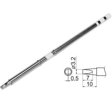 Наконечник для точкової пайки з вклад грілкою YATO заг. l= 149мм, наконеч 7х 3,2х0,5 мм, тип T12-D32