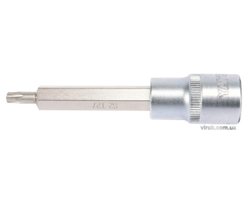 Головка торцева YATO квадрат 1/2 "TORX" подовжена Т27, L= 100 мм [20/120]