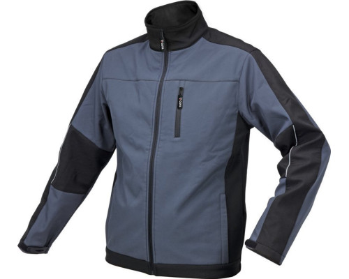Куртка робоча SOFTSHELL YATO розмір L, чорно-темно-сіра, 3 кишені, 96% поліестер і 4% спандекс(DW)]