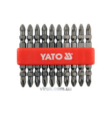 Насадка викруткова двостороння YATO : Philips РН2 - PH2, L= 65 мм. 10 (Уп/Шт.) [25/100]