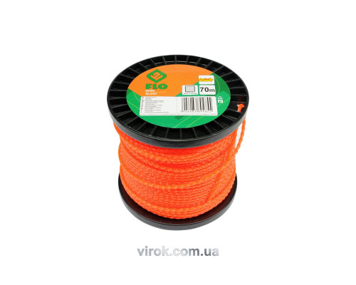 Жилка для тримера квадрат кручений FLO : 2,7 мм х 70 м (бобіна) [10/20]