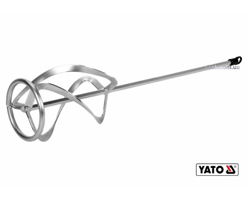 Міксер спіральний потрійний для буд. сумішей оцинкований YATO: Ø120 x 590 мм, HEX, max 15-25 кг(DW)