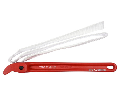 Ключ до труб Ø≤ 200 мм (8") ремінний YATO з нейлону, L = 300 мм [5/50]