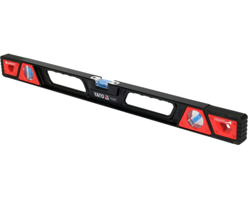 Рівень ударостійкий з магнітами YATO: L= 60 см. 3 капсули в алюмінієвому корпусі, 2 ручки [20]