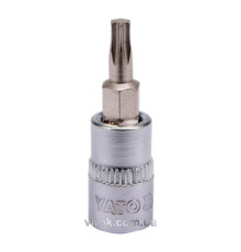Головка торцева YATO квадрат 1/4 "TORX" Т20, L= 37 мм [150/600]