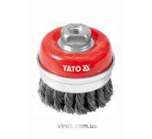 Щітка - крацовка YATO *чашка* Ø=75мм [6/36]
