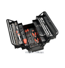 Ящик розкладний металевий YATO : 475х230х365 мм. з інструментами. 63 шт. [1]