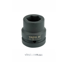 Головка торцева ударна 6-гранна YATO : квадрат 1", М= 28 мм, L= 59 мм [6/24]